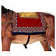 Horse figure in resin nativity 80 cm with rug saddle s5