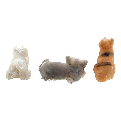 Gato resina para presépio com figuras de altura média 8-10 cm; modelos surtidos 5