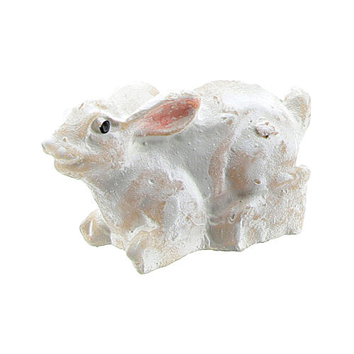 Rabbit figurines in resin for nativity 8-10 cm assorted models 1
