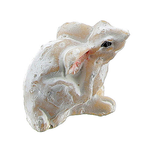 Rabbit figurines in resin for nativity 8-10 cm assorted models 2