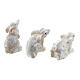 Rabbit figurines in resin for nativity 8-10 cm assorted models s4