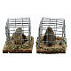 Miniature bird in cage for nativity 8-10-12 cm assorted models s4