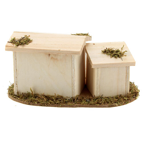Henhouse with chicken 5x15x10 cm for Nativity Scene with 12 cm characters 4