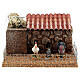 Galinheiro em miniatura com galinhas e peru movimento para presépio com figuras altura média 10-12 cm; medidas: 8x14x12 cm