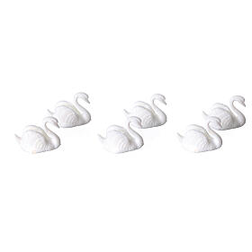 Set of 6 plastic swans for Nativity Scene of 10 cm