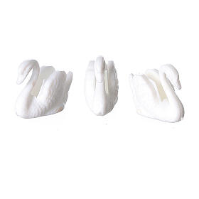 Conjunto 6 cisnes de plástico para presépio com figuras de 10 cm