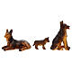 German shepherds, set of 3, for Nativity Scene with 8-10 cm characters s2