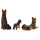 Famiglia cani pastore presepe 10-12 cm s3