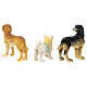 Dogs, set of 3, different models, for Nativity Scene with 8-10 cm characters s3