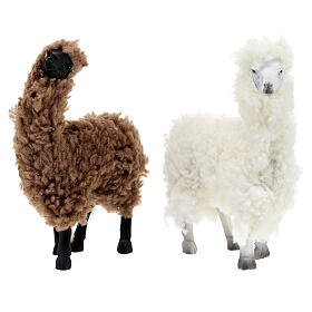Alpacas, set of 2, for Nativity Scene with 12 cm characters