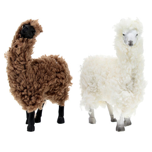 Alpacas, set of 2, for Nativity Scene with 12 cm characters 2