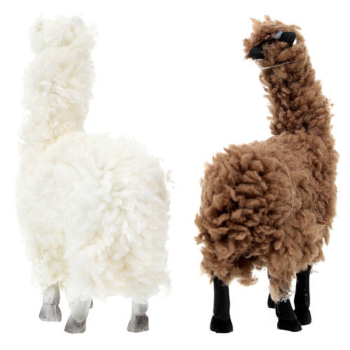 Alpacas, set of 2, for Nativity Scene with 12 cm characters 3