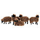 Set aus 5 braunen Schafen für Krippe aus Harz, 12 cm s1