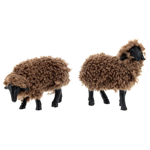 Conjunto 5 ovelhas resina para presépio com figuras de 16 cm 4
