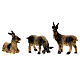 Set of 6 goats, resin, for Nativity Scene with 10-12 cm characters s5