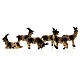 Set 6 chèvres résine crèche 10-12 cm s1