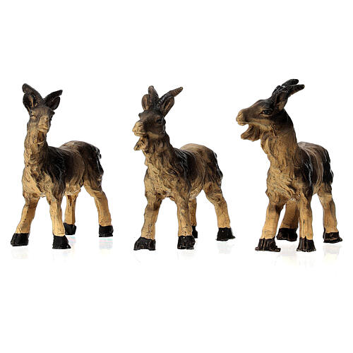 Conjunto rebanho 6 cabras resina para presépio com figuras altura média 10-12 cm 4