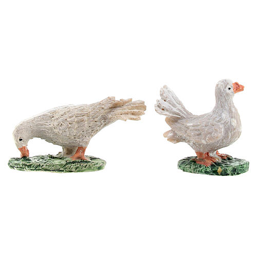 Pigeon figurine set 3 pcs for 10 cm nativity scene 5