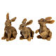 Set of animals: hares, owl, squirrel, for Nativity Scene with 10 cm characters s3