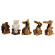 Set of animals: hares, owl, squirrel, for Nativity Scene with 10 cm characters s6