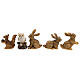 Hare owl squirrel set for 10 cm nativity s1