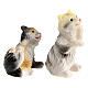 Set of 6 cats for Nativity Scene with 10 cm characters s6