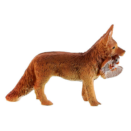 Fox with bird in its mouth for Nativity Scene with characters of 10 cm 1