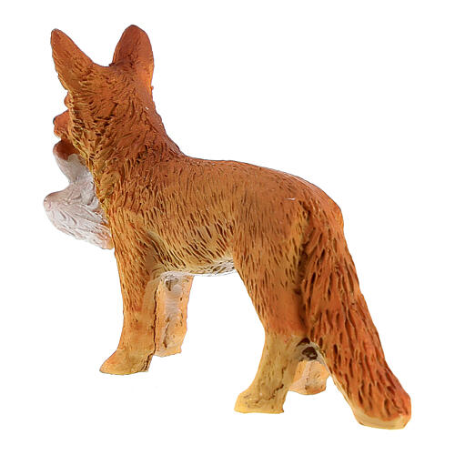 Fox with bird in its mouth for Nativity Scene with characters of 10 cm 4