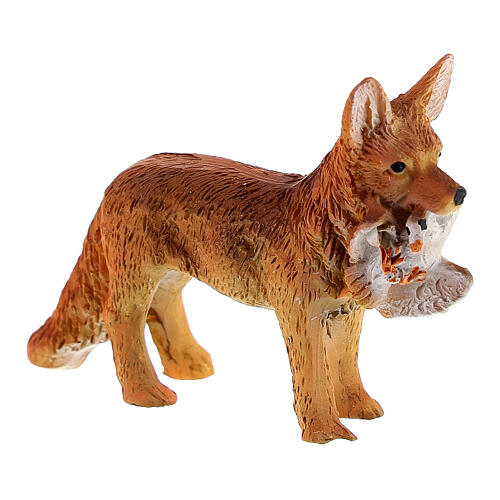 Fox with little bird in its mouth, 10 cm nativity scene 2