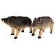 Wild boar family, H 4 cm for 10 cm nativity scene 4 pcs s4