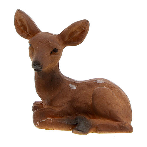 Deer family figurines for 10 cm nativity 4pcs 5