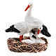 Cicogne nel nido per presepe 10 cm s1