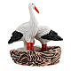 Cicogne nel nido per presepe 10 cm s4