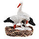 Storks in a nest figurine for 10 cm nativity scene s1