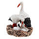 Storks in a nest figurine for 10 cm nativity scene s2