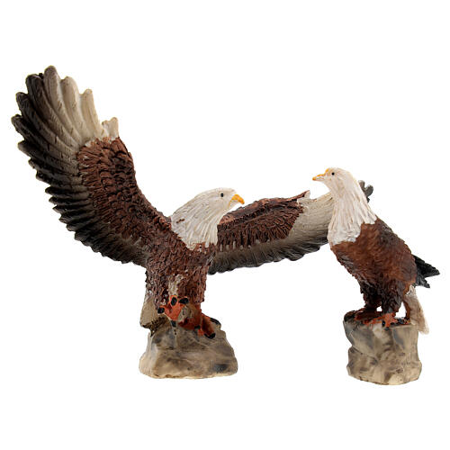Adler aus Harz 2 Stück für Krippe, 10 cm 1
