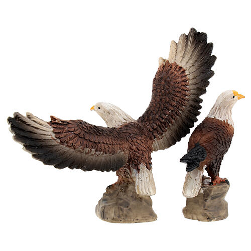 Pair of eagles of 6 cm for Nativity Scene with 10 cm characters 7