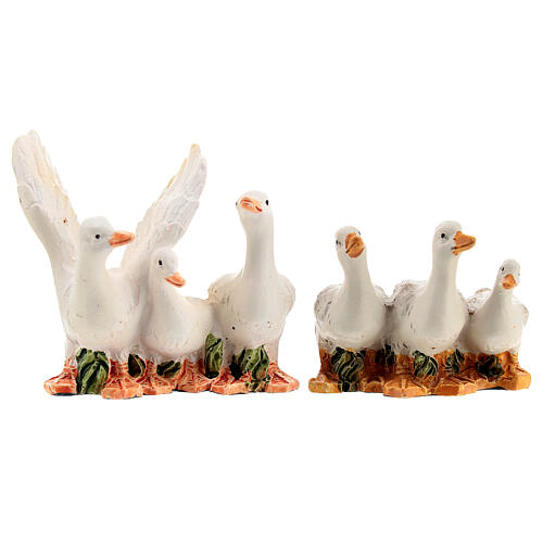 Set of geese, 2 pieces, for Nativity Scene with 10 cm characters 1