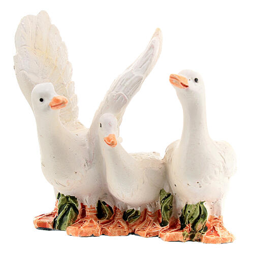 Set of geese, 2 pieces, for Nativity Scene with 10 cm characters 2