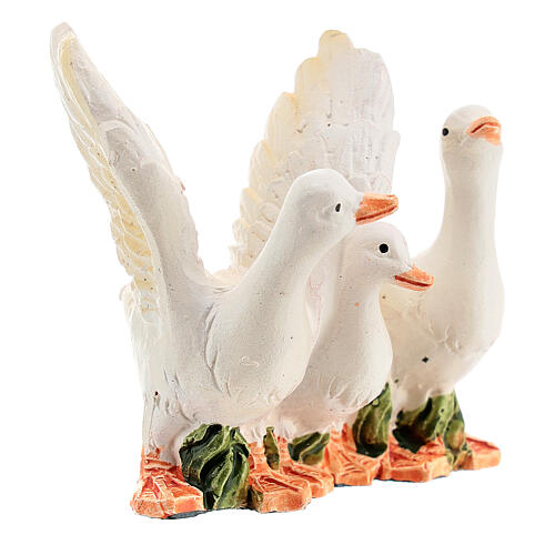 Set of geese, 2 pieces, for Nativity Scene with 10 cm characters 4