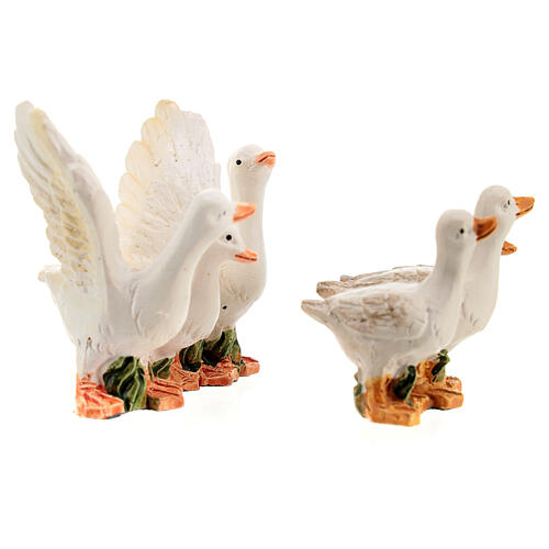 Set of geese, 2 pieces, for Nativity Scene with 10 cm characters 6