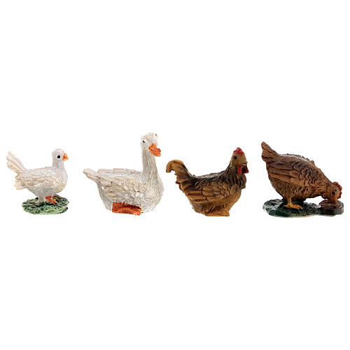 Conjunto animais em miniatura 12 peças para presépio com figuras de altura média 10 cm 4