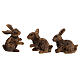 Conigli 3pz presepe 10 cm s1