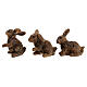 Conigli 3pz presepe 10 cm s2