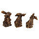 Conjunto coelhos 3 peças resina para presépio com figuras altura média 10 cm s3