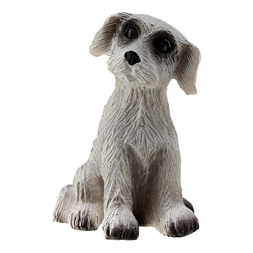White dog figurine for 10 cm nativity scene 1