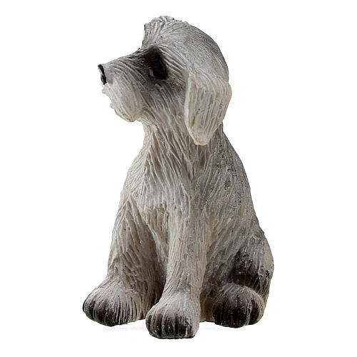 White dog figurine for 10 cm nativity scene 2