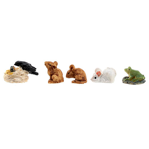 Set of small animals for Nativity Scene with 10 cm characters 1