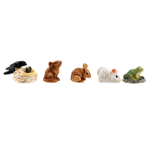 Set of small animals for Nativity Scene with 10 cm characters 3