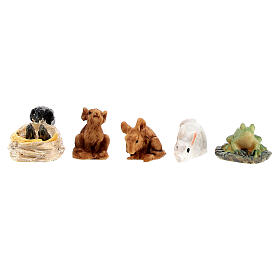 Small animals set for 10 cm nativity scene